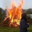 Osterfeuer auf unserem Gelände